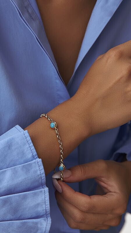 Küçük Boy Turkuaz Bileklik - 1