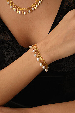 Sallantılı İnci Bileklik