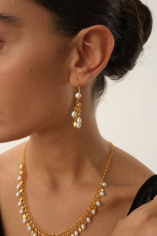  - Sallantılı İnci Küpe