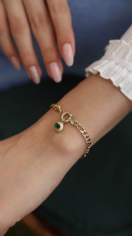Yeşil Göz Sallantılı Bileklik - 1